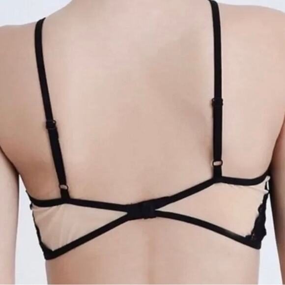 Daydream Nation Persephone Bra Bralette in Black / Pink Size Medium - Picture 3 of 13